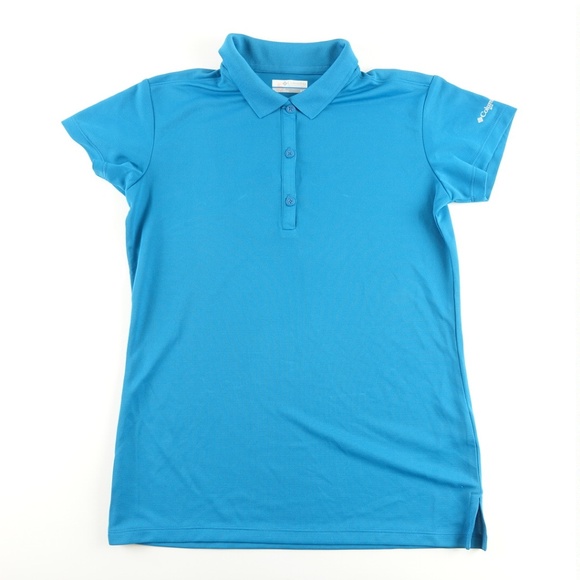 teal women's polo shirt